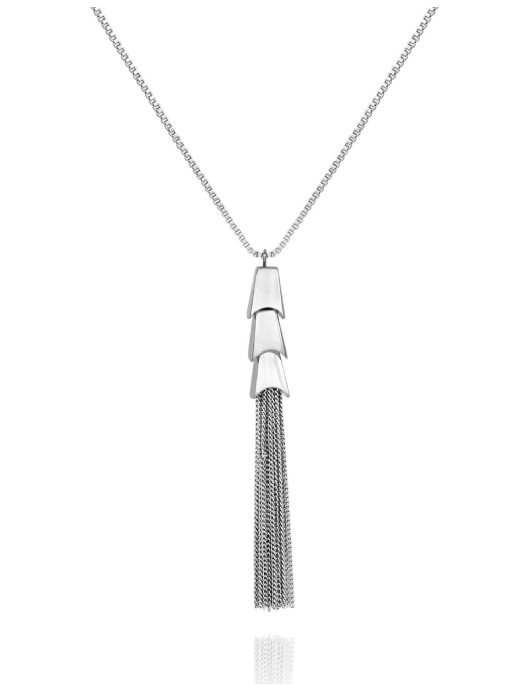 Vince Camuto Silvertone Tassel Pendant Necklace - Silver Tone